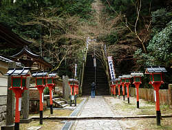 本堂までの最後の急石段