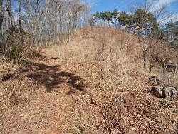 大滝山手前のピーク、まだ山頂は見えない